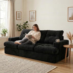 85" Corduroy 3 Seater Sofa in a Box, High-Density Foam Couch, No Assembly - Image 8
