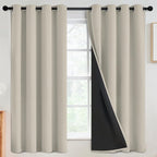 SimpleHome Stone 100% Blackout Curtains Room Darkening Living Room 63 Inch | by SimpleHome