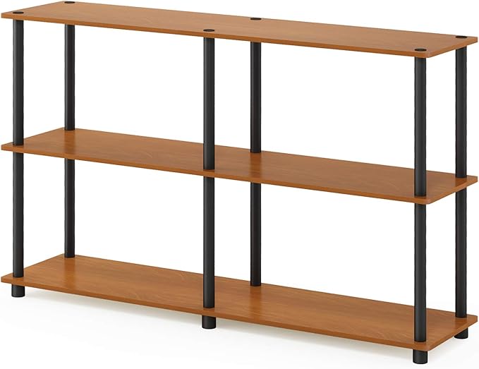 Furinno TURN-N-TUBE Storage Shelves, 3-Tier 47.4 Wide Book Shelf, Corner Shelf - Image 6