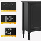 FansaFurn 3-Door Cabinet with Adjustable Shelves, Accent Sideboard with Turned - Image 8