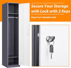 Metal Locker for Home, Dressing Room, Lockable Locker Cabinet - Image 6