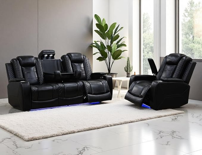 Leather Power Recliner Sofa Set by LYfurniture