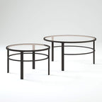 Henn&Hart Round Nested Coffee Table in Blackened Bronze, Coffee Table coffee - Image 16