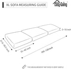 Easy-Going Stretch Individual Oversized Couch Cushion Cover Sofa Seat Furniture - Image 3