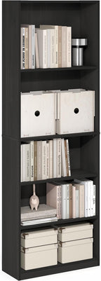 Furinno Jaya Book Shelf, 5-Tier Tall Book Shelf, Bookcase by Furinno-FitsYourSpaceFitsYourBudget