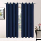 Yakamok Room Darkening Curtains 52x72 inch Length Navy Blue-Living Room | 2 by Yakamok