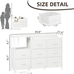 Somdot White Dresser for Bedroom - Image 3