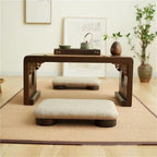 Japanese Tatami Low Stool, Wooden Footstool, Compact Bed Stool, Comfortable - Image 6