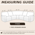 Arfntevss Sectional Recliner Couch Covers Velvet Corner Sectional Sofa Cover - Image 2