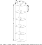 Furinno PASIR Book Shelf, 5-Tier Corner Bookshelf - Image 3