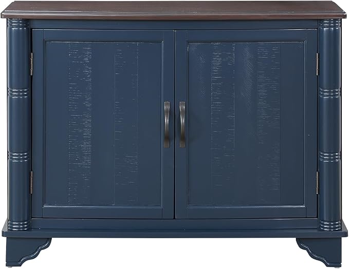 40" Solid Wood Buffet Storage Cabinet, Vintage Console Table by YWUFUART