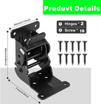 4 Pack Folding Brackets 0°-90°-180°, Heavy-Duty Self-Lock Hinge - Image 2