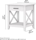 Bush Home End Table with Drawer, Nightstand with Storage, Living Room and - Image 3