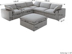 Cloud Modular Sectional Sofa Couch, Oversized Couch 6 Seater - Image 2
