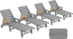 Patio Chaise Lounge Chair Set of 4, Oversize Lounge Chairs by Serique
