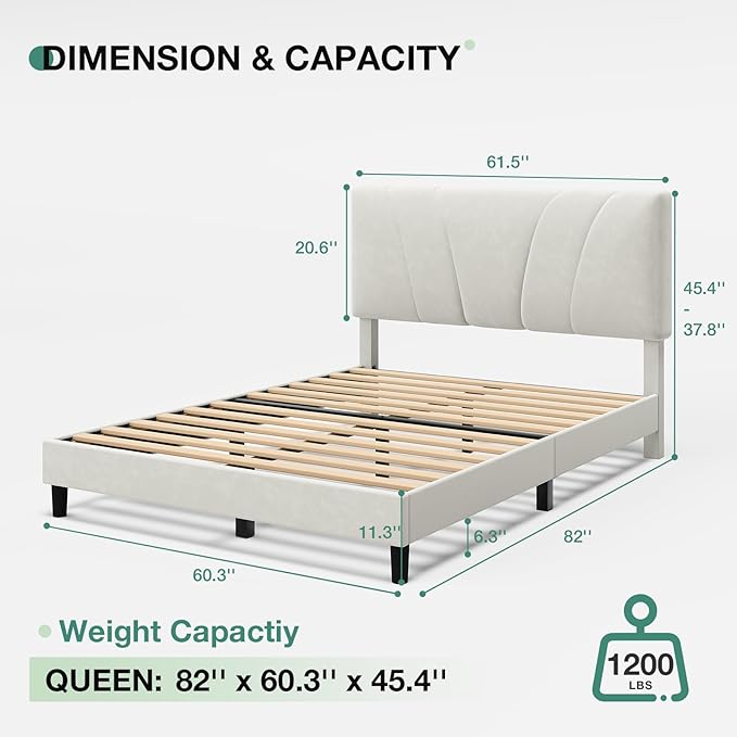 Novilla Queen Bed Frame, Queen Size Bed Frame - Image 2