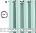 Yakamok Aqua Room Darkening Curtains 84 inch Sliding Door Drapes | 1 Extra-wide - Image 2
