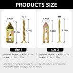 Self Drilling Anchors Screws, Self Drilling Drywall Anchors and Screws kit - Image 2