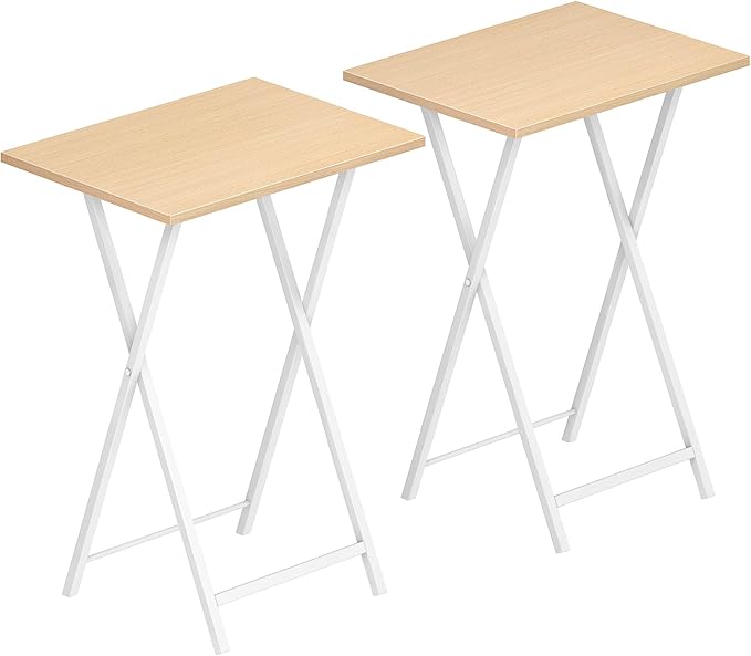 HOOBRO Folding TV Tray Tables, Industrial Snack Tables by HOOBRO