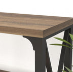 LVB Wood Console Table, Long Metal Entryway Table Behind Couch, Large Narrow 3 - Image 6