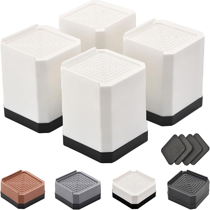 EclatBain Bed Risers Furniture Risers Heavy-Duty Rectangular Adjustable Block by Unknown