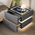 Smart Nightstand with Wireless Charging and Touch Sensing, Night Table Bedside by QHRAY