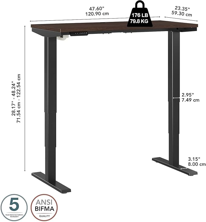 Bush Business Furniture 48-inch Electric Height Adjustable Standing Desk - Image 7