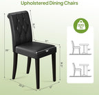 Welzona Upholstered Dining Chairs Set of 2, Button Tufted Parsons Dining Chair - Image 2