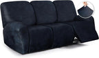 ANARACHON Leather Look Recliner Couch Cover, 8-Pieces Stretch Recliner Sofa by ANARACHON