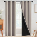 SimpleHome Natural 100% Blackout Curtains Room Darkening Living Room 84L | by SimpleHome