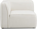 Pemberly Row Upcycled Linen Corner Chair, Sand Finish, Modular Eco-Friendly - Image 3