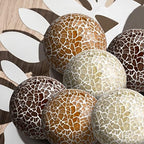 Vesici 6 Pcs Decorative Glass Balls Mosaic Orbs for Bowls,Classic Colors - Image 4