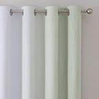 Sage Green and Greyish White Ombre Blackout Curtains - Image 4