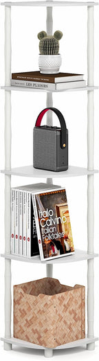 Furinno Turn-N-Tube Storage Shelves, 5-Tier Open Frame Book Shelf, Standing by Furinno-FitsYourSpaceFitsYourBudget