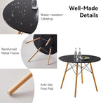 5-Piece 35.5" Round Dining Table Set, Small Kitchen Table Chairs Set of 4 - Image 4