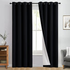 Yakamok Black 100% Blackout Curtains 96 Inches Long by Yakamok