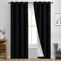 Yakamok Black 100% Blackout Curtains 84 Inches Long by Yakamok