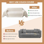 DREAMINGO Modern Chenille Couch Cover Blanket Washable Sofa Covers - Image 5