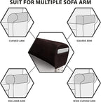 ANARACHON Leather Look Couch Arm Covers Set of 2 Armrest Covers - Image 5