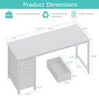 Lufeiya White Computer Desk - Image 3