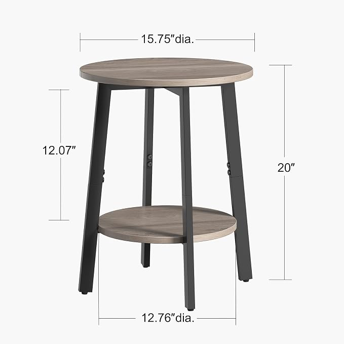 sthmec Side Table, Small Round End Table - Image 3