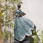 Guichifun Fairy Statue 22IN Leaf Angel Girls Resin Home Decoration - Image 3