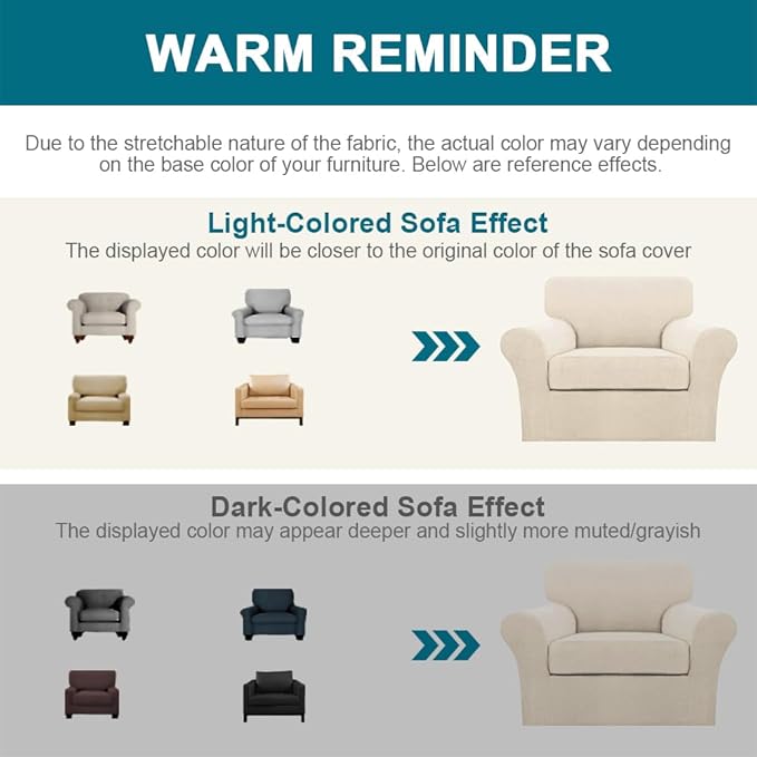 Turquoize 2 Piece Chair Covers Chair Slipcovers - Image 6