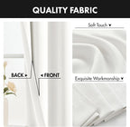 MIULEE 4 Panels Set Natural Blackout Curtains 63 Inch Length Bedroom | Thermal - Image 7