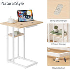 HOOBRO Foldable End Table, C Shaped Side Table - Image 8