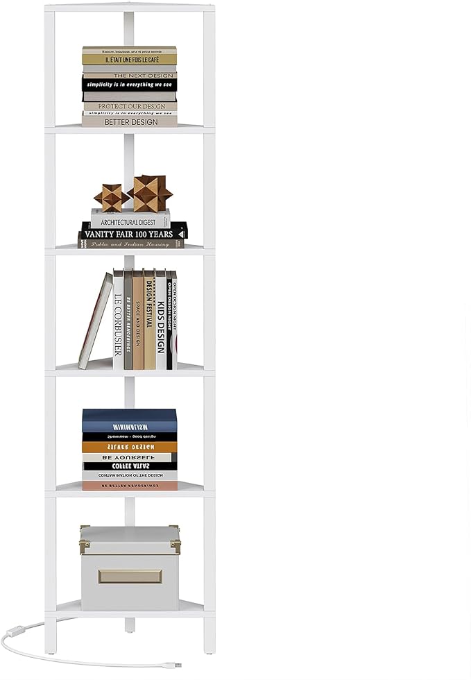 TUTOTAK 6-Tier Corner Bookshelf - Image 8