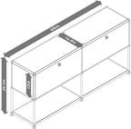 Modern Storage Cabinet Brown F Versatile Free-Standing Large Organizer - Image 6