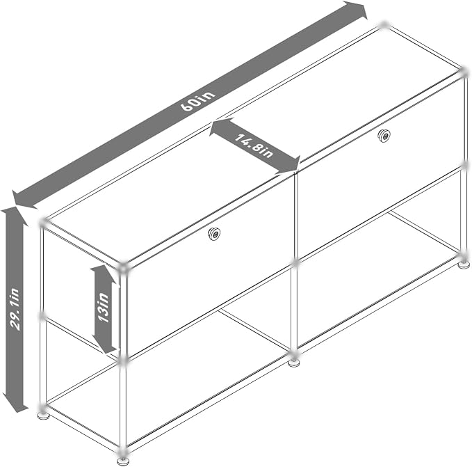 Modern Storage Cabinet Brown F Versatile Free-Standing Large Organizer - Image 6