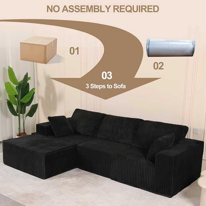 L Shaped Modular Boneless Sectional Couches - Image 6