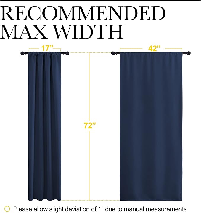 NICETOWN Navy Blue Blackout Curtains - Image 7